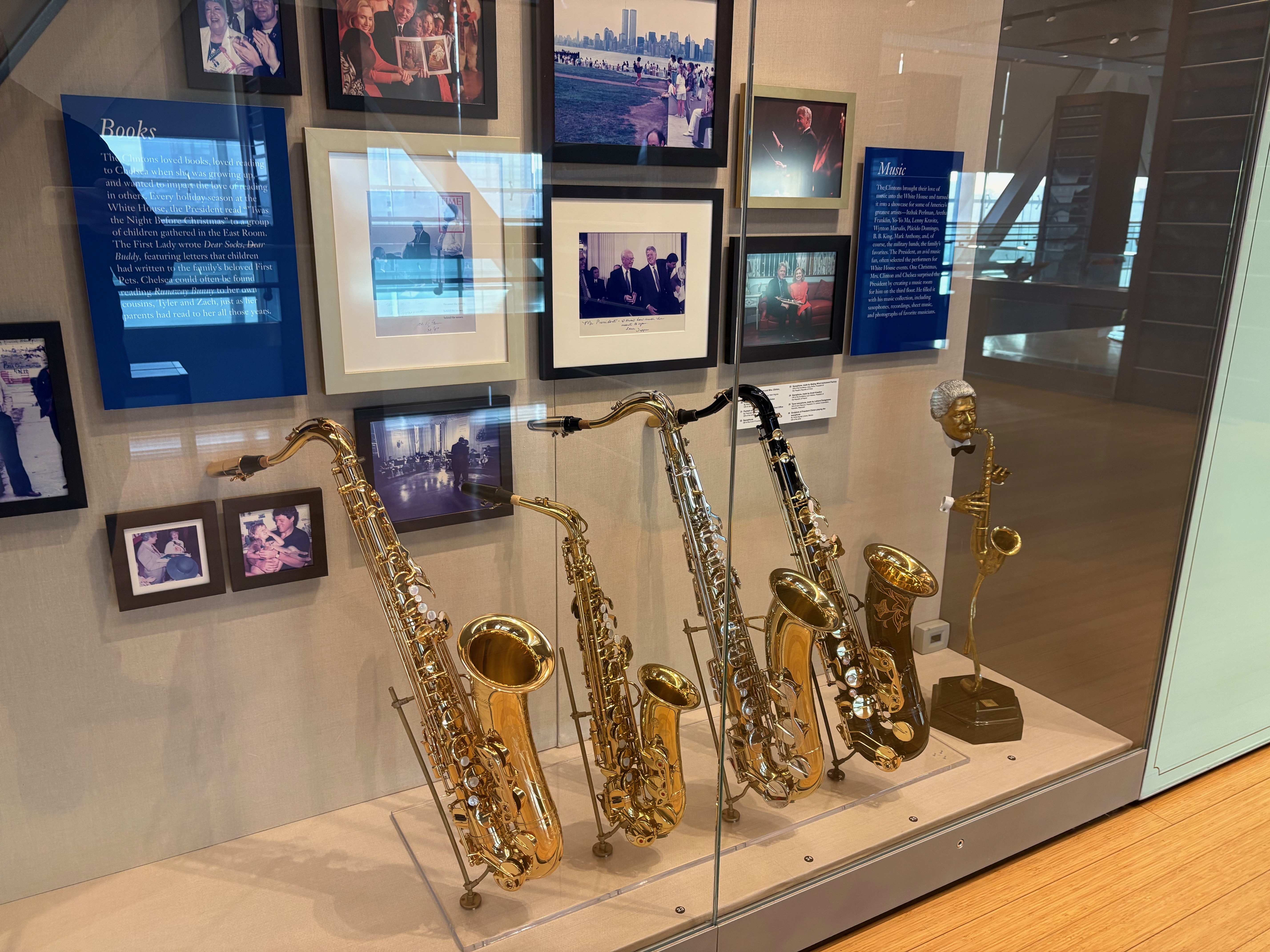 saxophones at the Bill Clinton Presidential Library