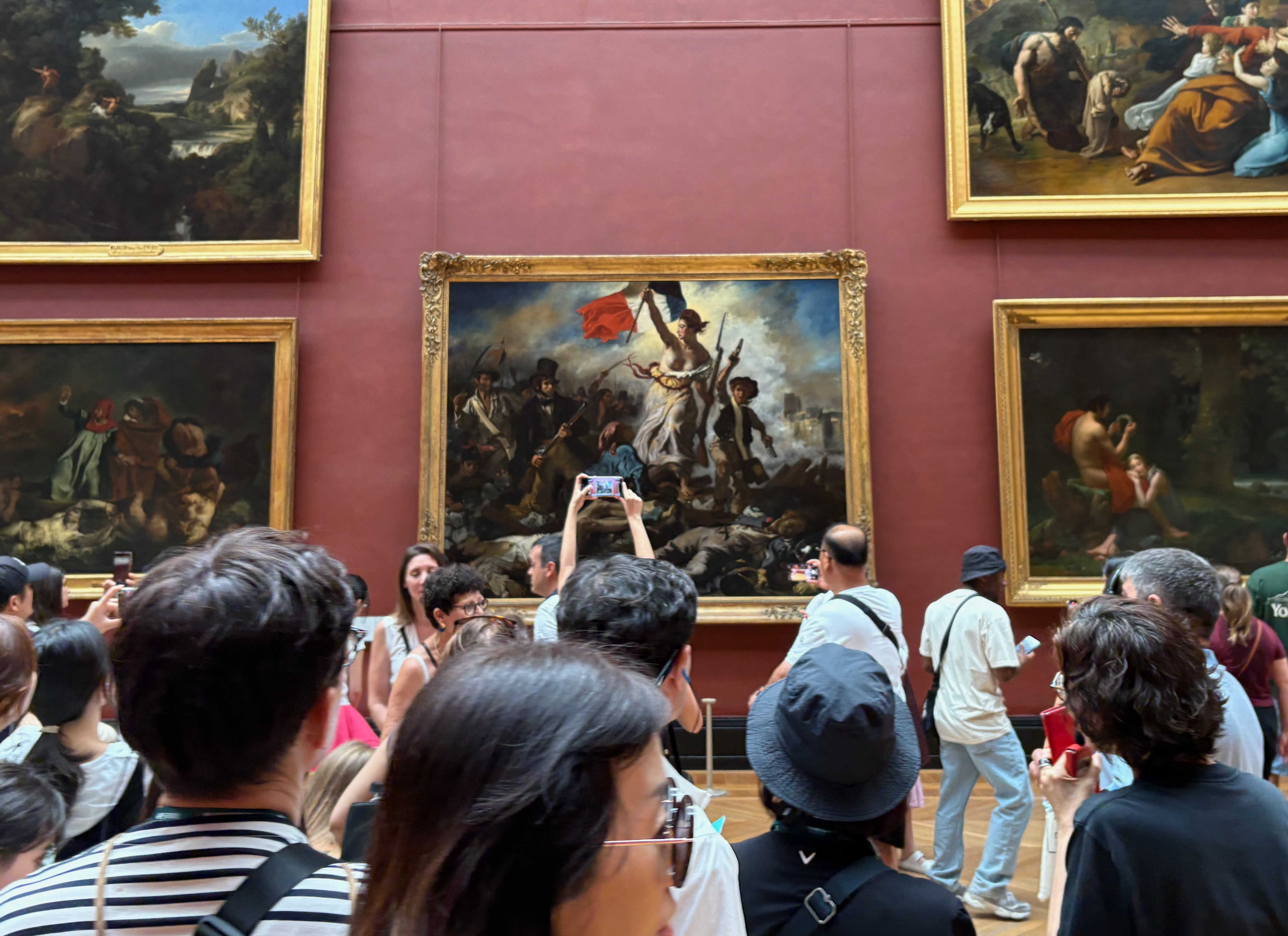 Liberty Leading the People on display at the Louvre