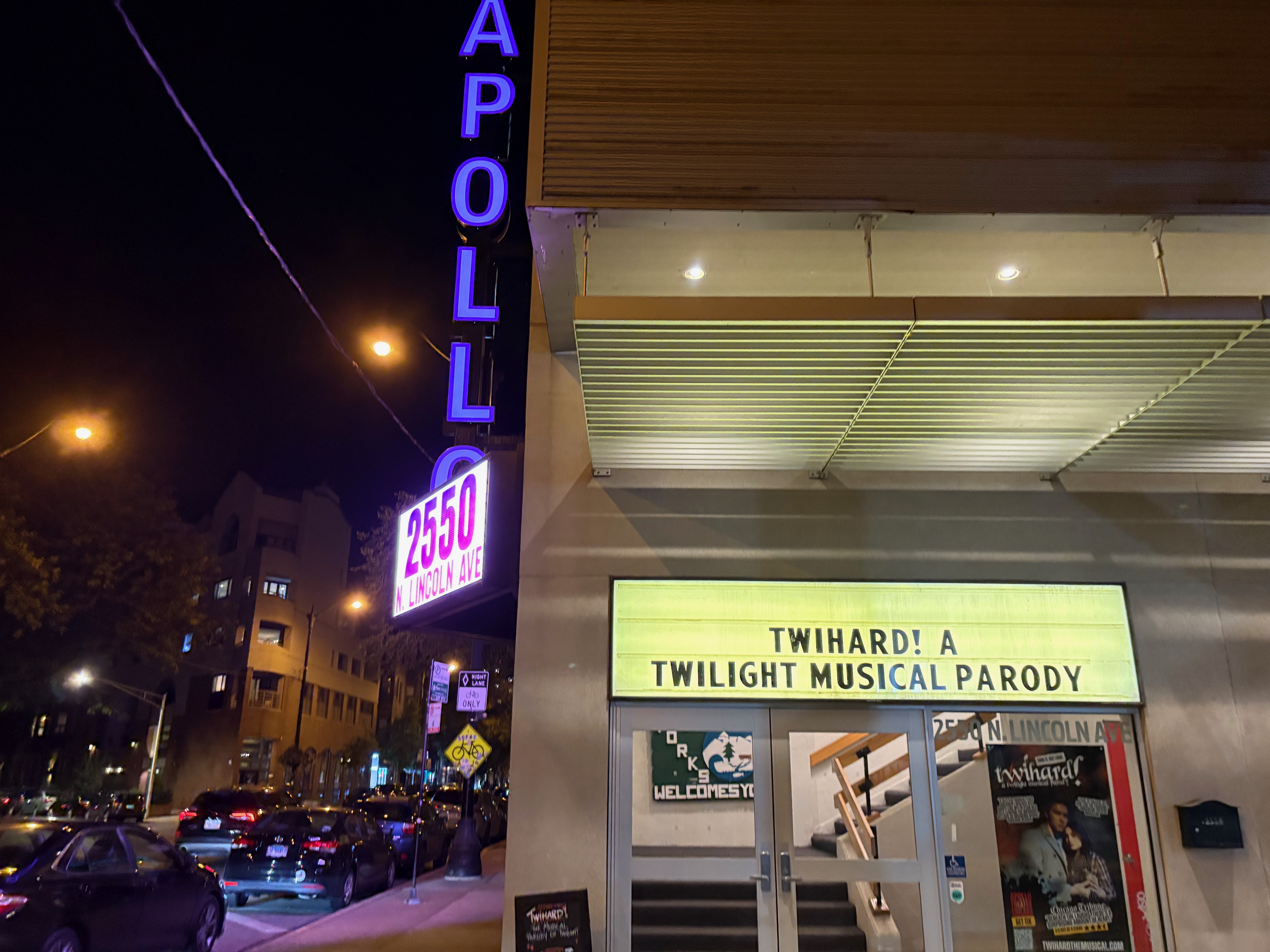marquee for the Twihard musical at the Apollo Theater